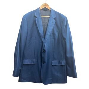 Blue Houndstooth Stratford Clothing Jacket Blazer Silk and‎ Wool by Tessilstrona